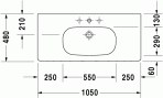 D-code izlietne,105x48 cm 4