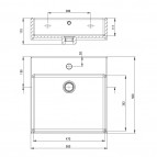 Deante izlietne Temisto 500 x 500 mm, Balta 6