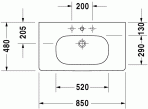 D-Code izlietne 85x48 cm 3