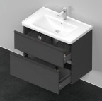 Duravit D-Neo skapītis ar izlietni 80 cm, 2A, Grafīts matēts 9