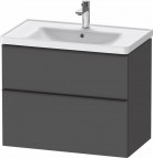 Duravit D-Neo skapītis ar izlietni 80 cm, 2A, Grafīts matēts