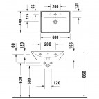 Duravit izlietne D-Neo 600x440 mm, balta 7