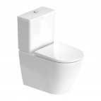 Duravit D-Neo Rimless® pods ar cisternu un SC vāku, Balts