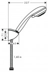 Dušas galva Crometta 85 Vario ar vadu 1,25m un turētāju 2