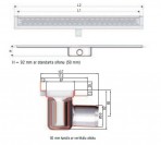 ShowerDrain C Dušas traps ar režģi H885x92 2