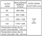 Dušas durvis nišām  Rita 100 cm 6