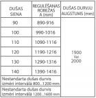 Dušas durvis nišām Gerda 110 cm 5