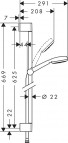 Dušas garnitūra Crometta 100 1jet 0.65 m 2