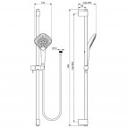 Dušas garnitūra Idealrain EvoJet 900 mm 2