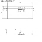 Dušas paliktnis Architectura Metalrim 140x70 cm 2