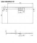 Dušas paliktnis Architectura Metalrim 140x90 cm 2