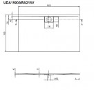 Dušas paliktnis Architectura Metalrim 150x80-100cm 3