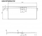 Dušas paliktnis Architectura Metalrim 160x70-90cm 3