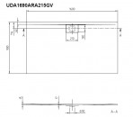 Dušas paliktnis Architectura Metalrim 160x70-90cm 5