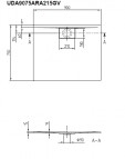 Dušas paliktnis Architectura Metalrim 90x75 cm 2