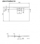 Dušas paliktnis Architectura Metalrim 100x70 cm 2