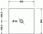 Dušas paliktnis Duraplan 90x90 2