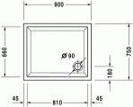 Dušas paliktnis Starck 90x75 2