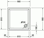 Dušas paliktnis Starck 90x90 2