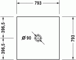 Dušas paliktnis Duraplan 80x80 2