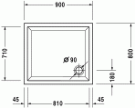 Dušas paliktnis Starck 90x80 2