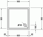 Dušas paliktnis Starck 90x90 2