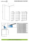 Dušas siena Modo X Black II Factory 115 cm, 10 mm stikls 4