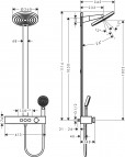 Dušas sistēma Pulsify Showerpipe 260 2jet, hroms 9