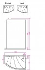 Душевой уголок Visio 140 x 90 x 205/212 cm 2