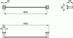 Dvieļu pakaramais IOM SQUARE 60 cm 2