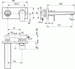 EDGE izlietnes jaucējkrāns 180mm 2