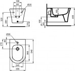 Ideal Standard La Dolce Vita piekaramais bidē, Balts 3