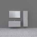 Exclusive SOFT Зеркальный шкаф 101x71 см, серый 3