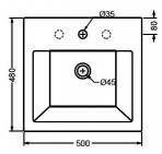 FUORI BOX INCASSO izlietne  ,white 2