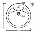 FUORI RING izlietne  ,white 50x50 cm 3