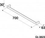 G1 dvieļu turētājs 700 mm 2