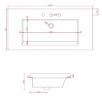 GAP 106 izlietne  ,white 106x51 cm 2