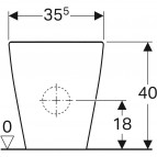 Geberit iCon grīdas tualetes pods, universāls izvads, rimfree, balts 3