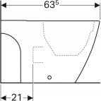 Geberit iCon grīdas tualetes pods, universāls izvads, rimfree, balts 4