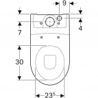 Geberit iCon grīdas tualetes pods, universāls izvads, rimfree, balts 5