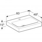 Geberit iCon izlietne, balta, 60x48.5 cm 8