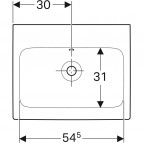 Geberit iCon izlietne, balta, 60x48.5 cm 3