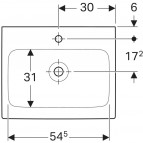 Geberit iCon izlietne, balta, 60x48.5 cm 2