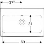 Geberit iCon izlietne, balta, 75x48.5 cm 2