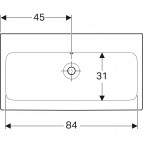 Geberit iCon izlietne, balta, 90x48.5 cm 4