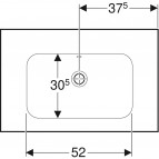 Geberit iCon Light izlietne ar sānu virsmu, balta, 75x48 cm 4