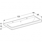 Geberit iCon Light izlietne, balta, 120x48 cm 6