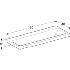 Geberit iCon Light izlietne, balta, 120x48 cm 2