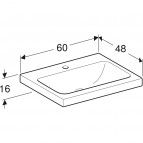 Geberit iCon Light izlietne, balta, 60x48 cm 2