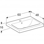 Geberit iCon Light izlietne, balta, 60x48 cm 2